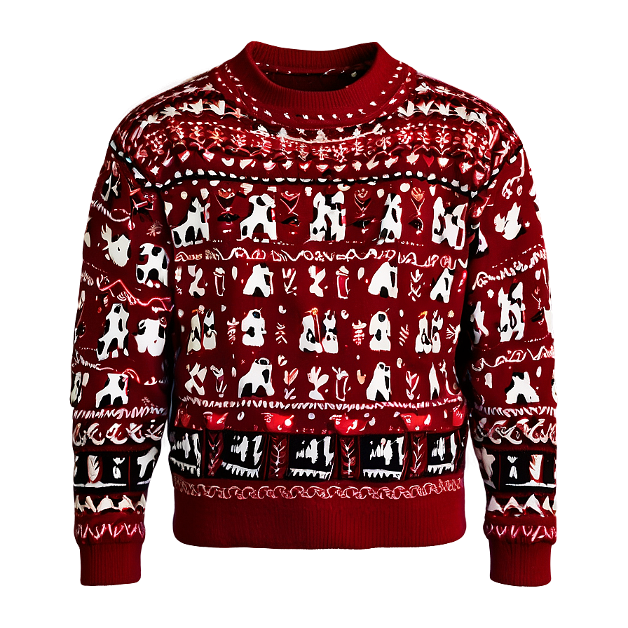 Winter Red Sweater Png 16