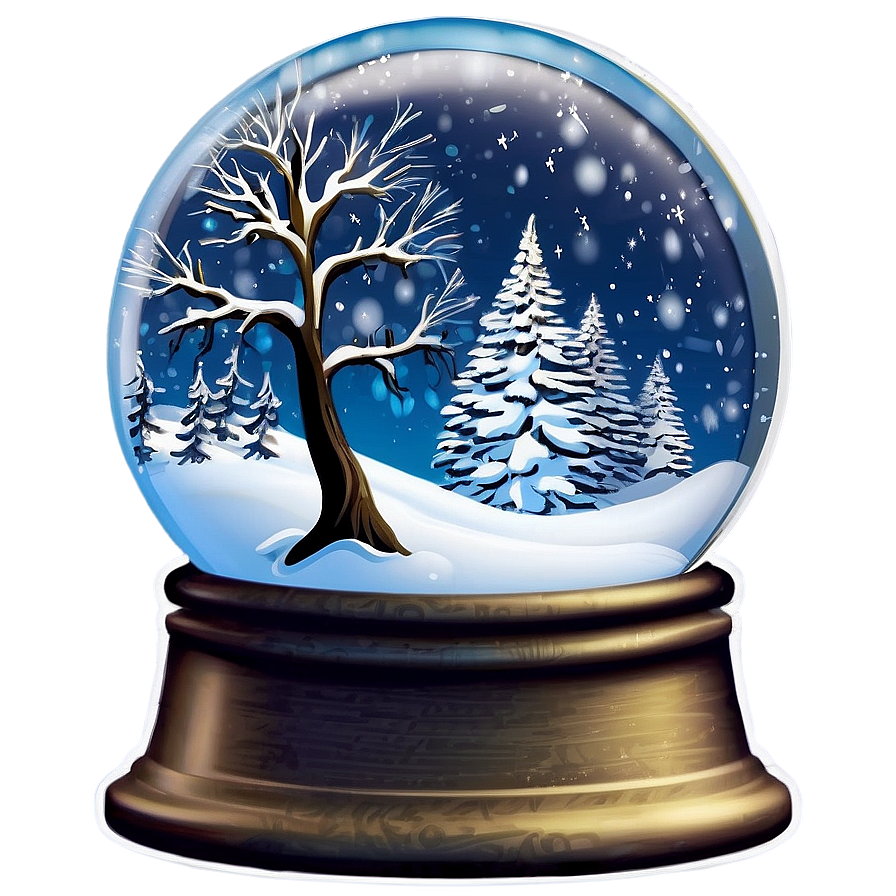 Winter Snow Globe Png 11