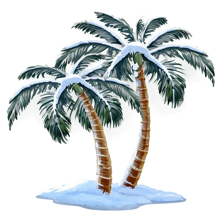 Winter Snow Palms Png 06112024