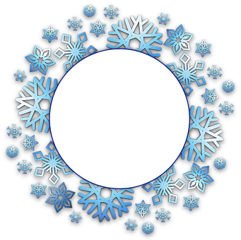 Winter Snowflake Frame