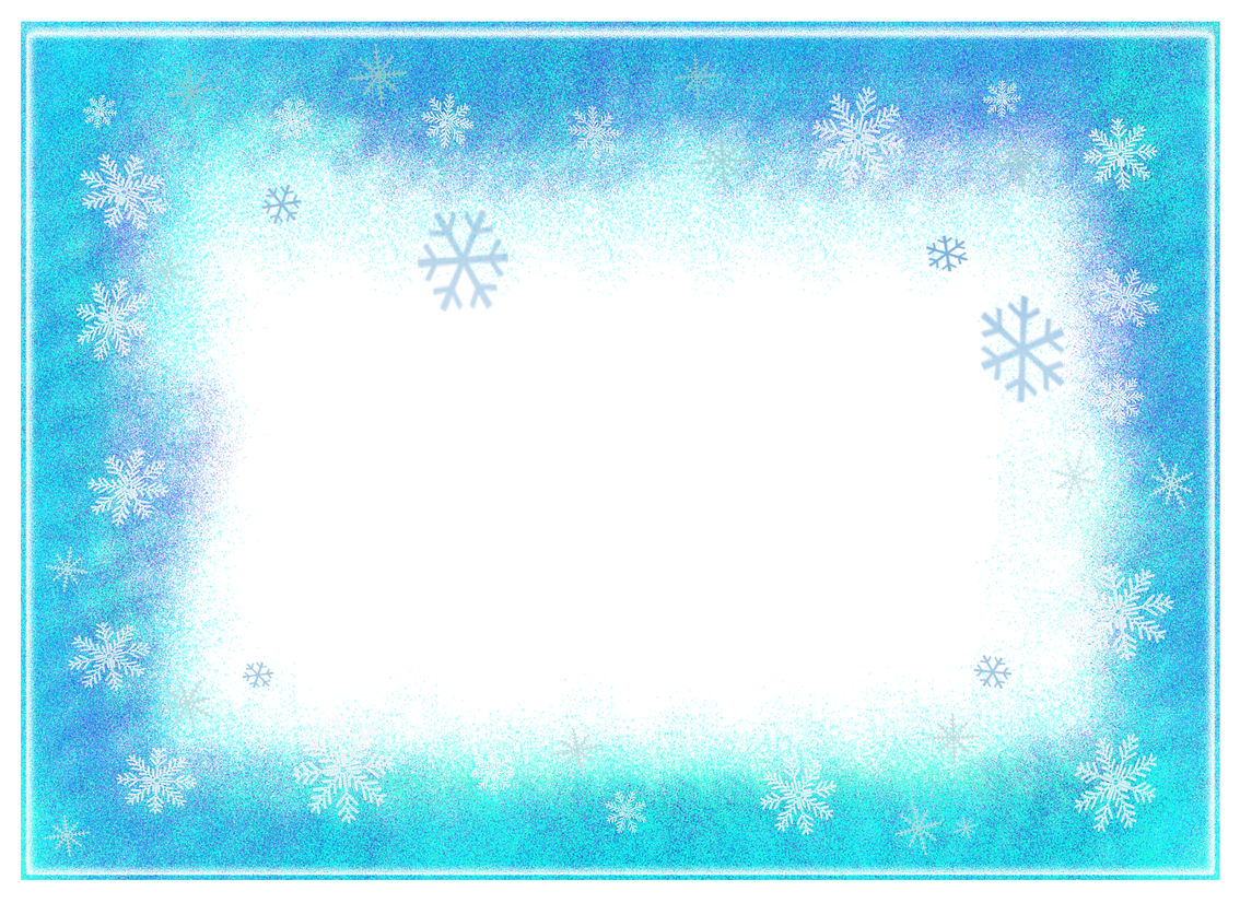 Winter Snowflake Frame Background