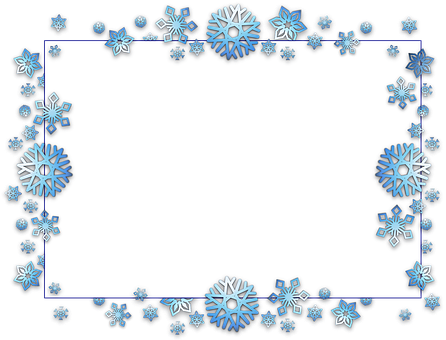 Winter Snowflake Frame Design