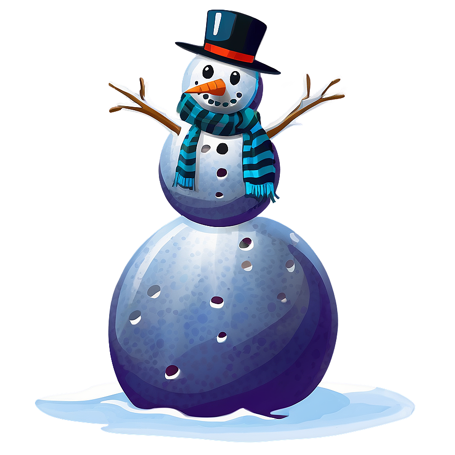 Winter Snowman Sticker Png 30