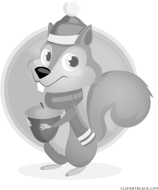 Winter Squirrel Cartoon Character