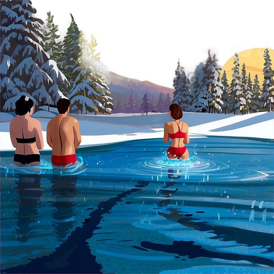 Winter Swimming Challenge PNG oxo18 PNG with transparent background