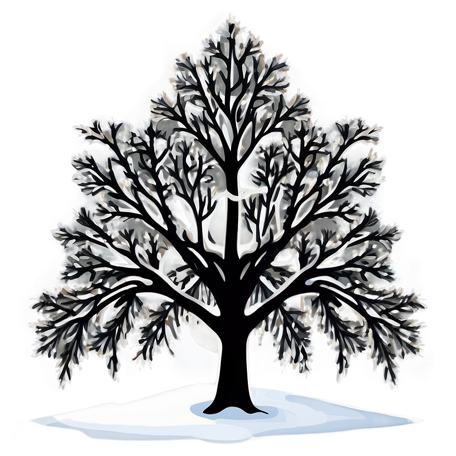 Winter Tree Silhouette Png Yir52