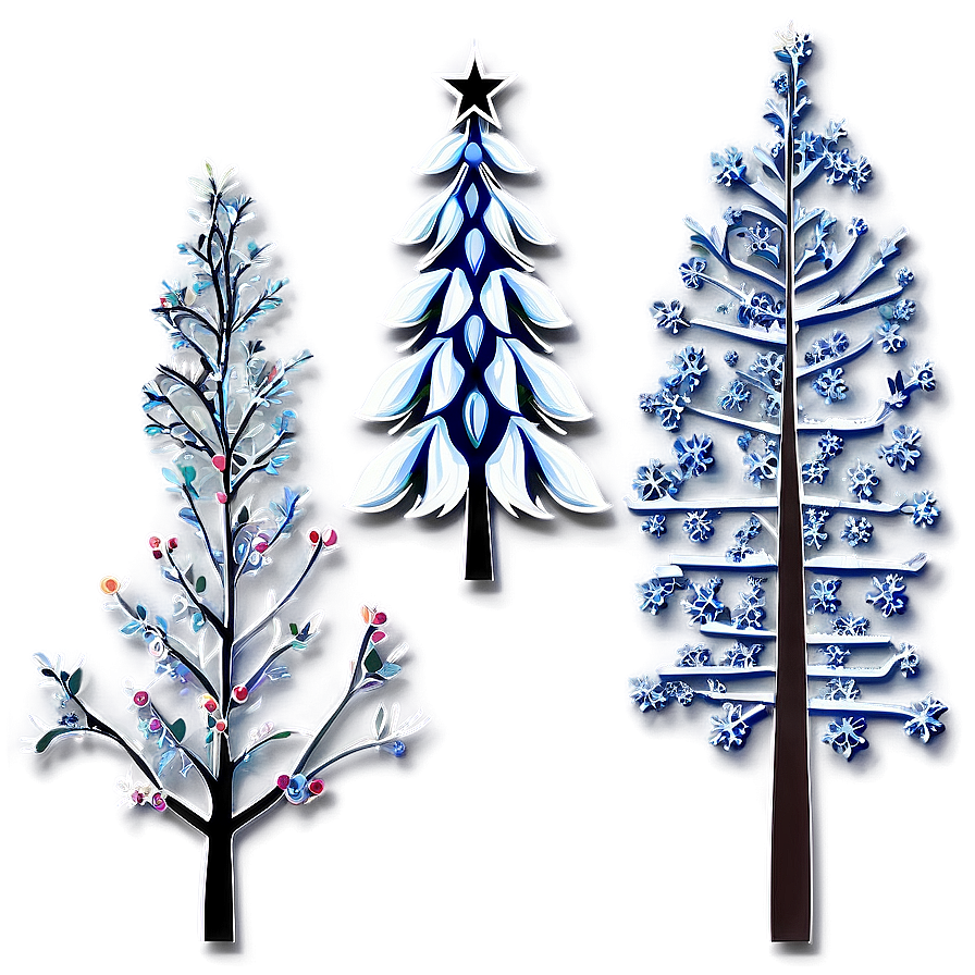 Winter Trees And Holiday Decorations Png 06292024