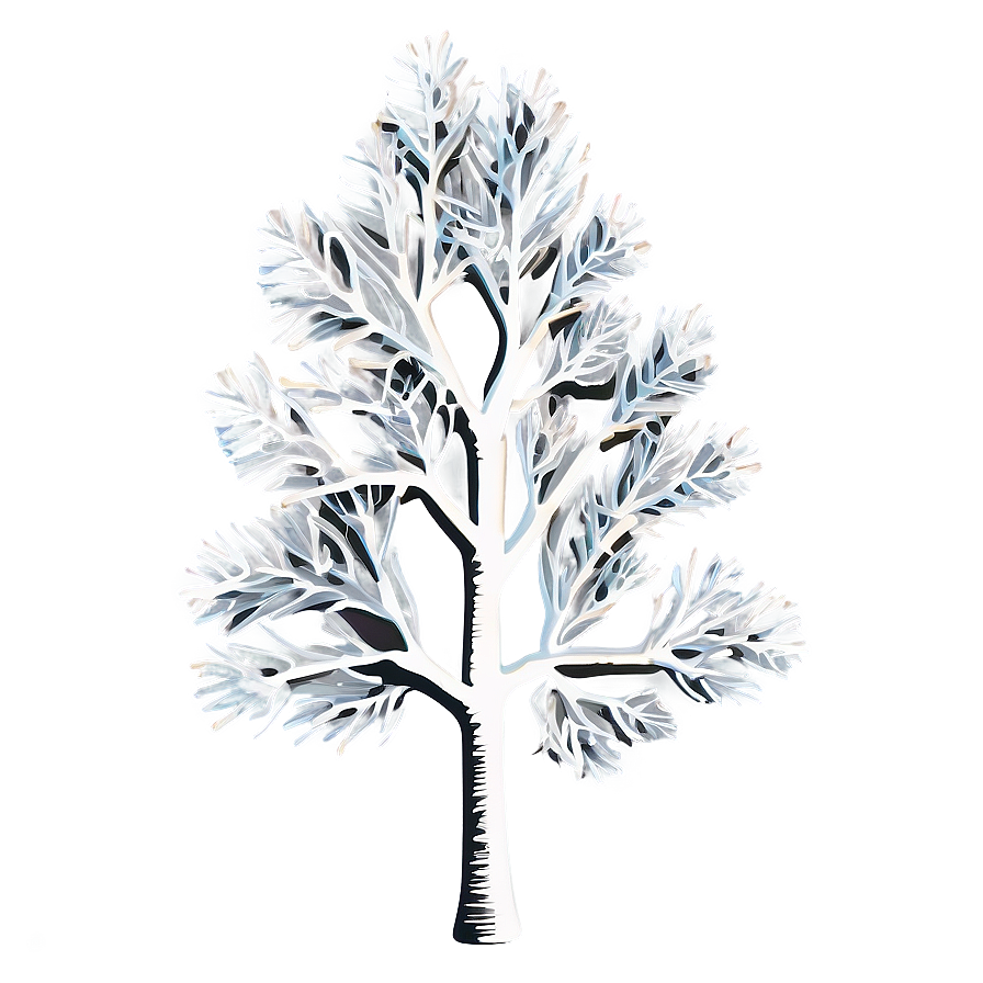 Winter White Tree Image Png Qxq2