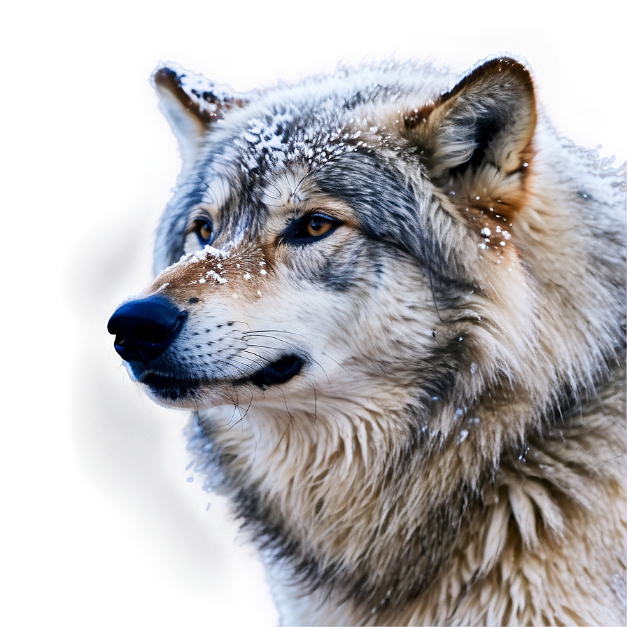 Winter Wolf In Snowfall Png 2