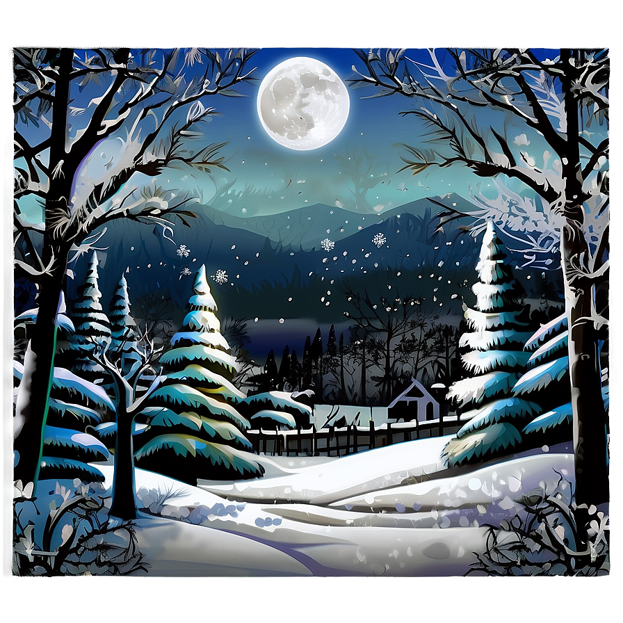 Winter Wonderland Scene PNG 76 PNG with transparent background