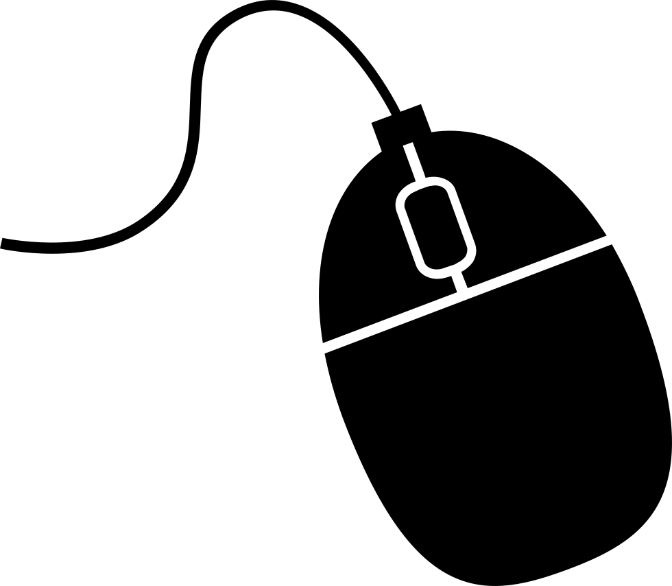 Wired Computer Mouse Icon PNG with transparent background