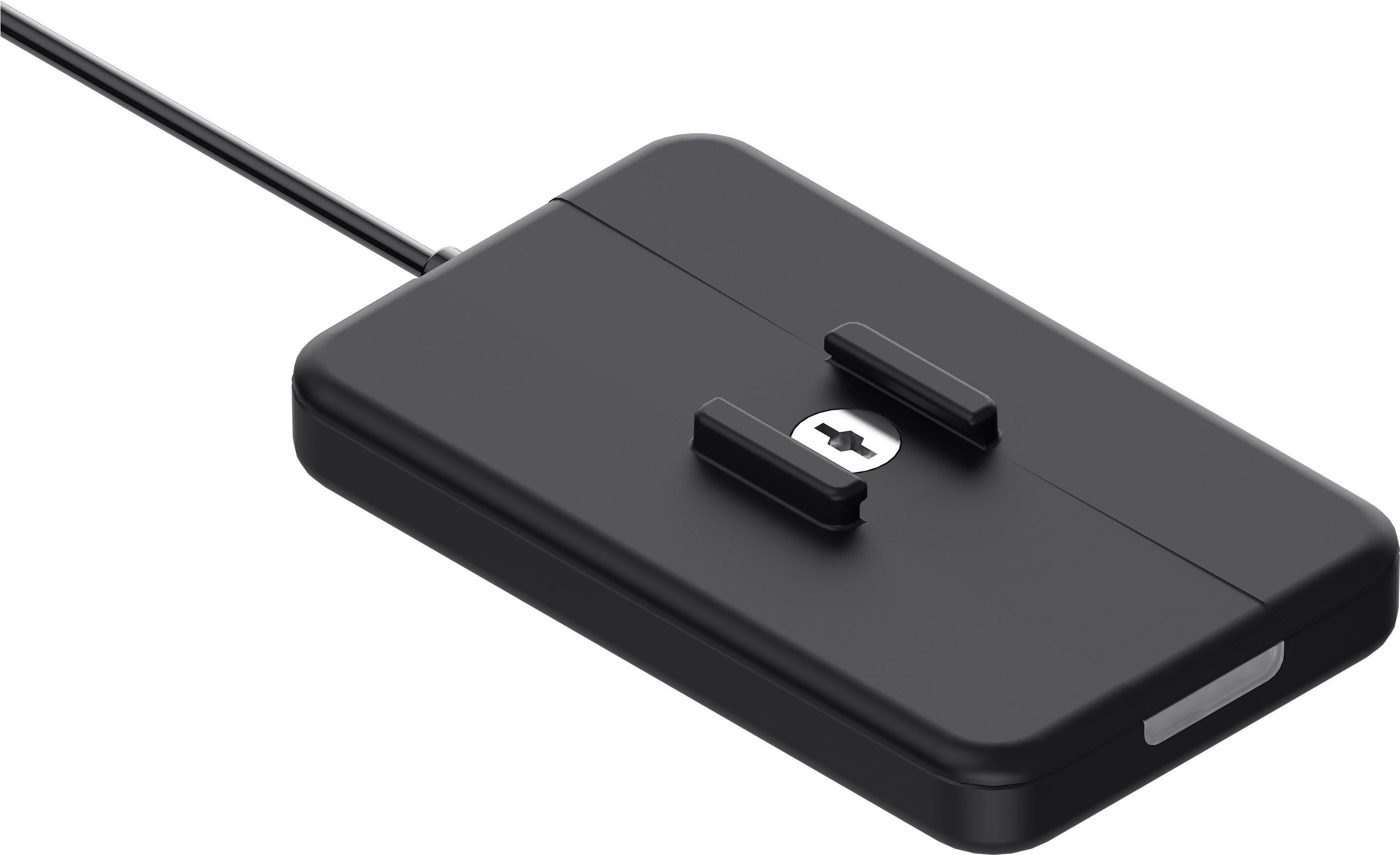 Wireless Charging Pad Black PNG with transparent background