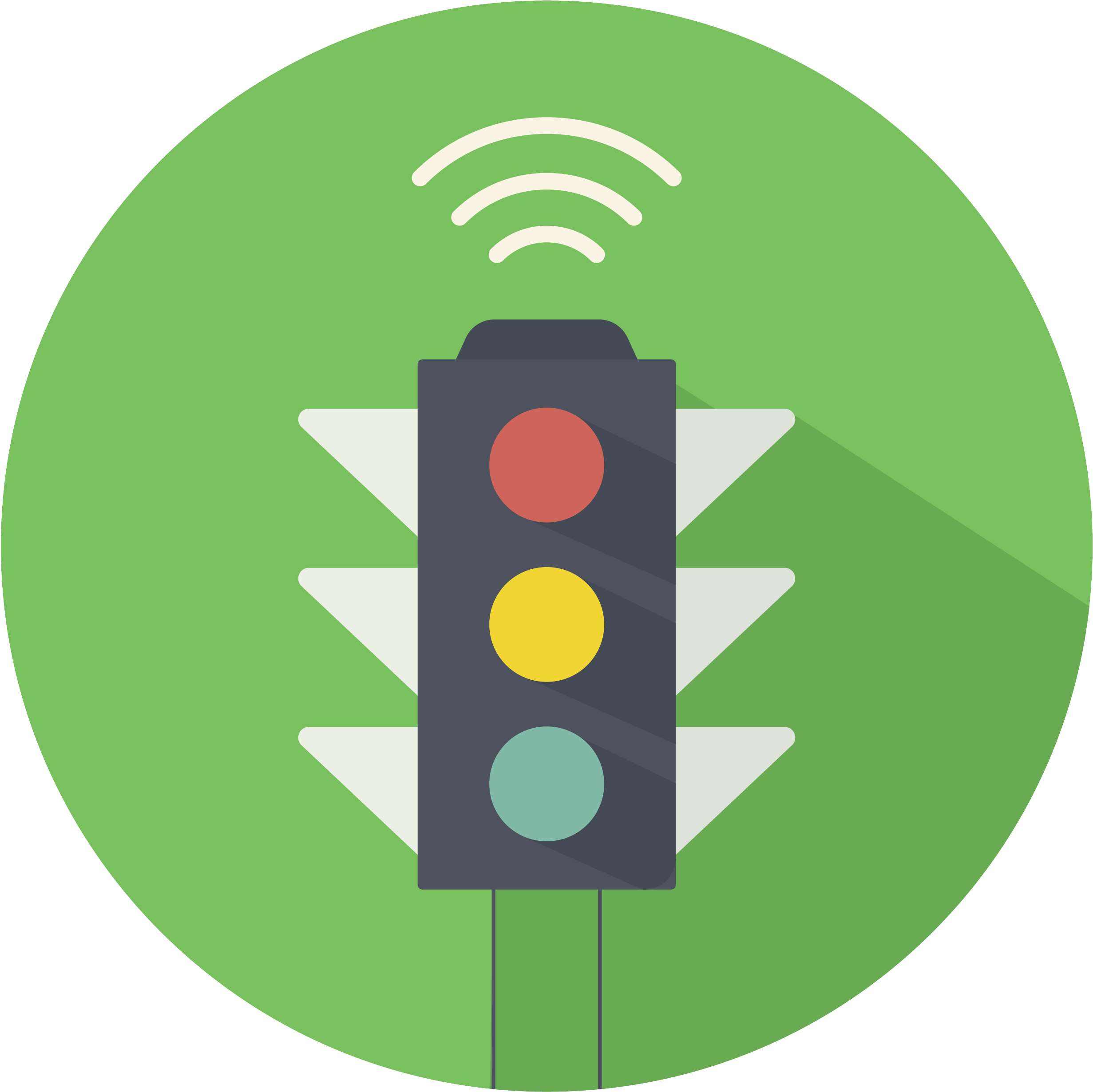 Wireless Controlled Traffic Light Illustration