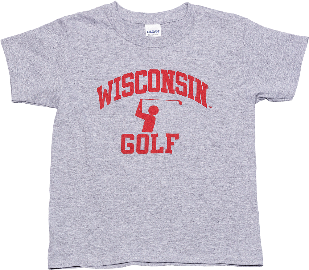 Wisconsin Golf Gray T Shirt