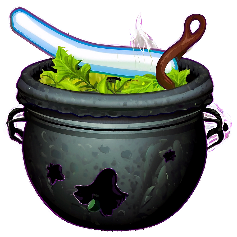 Witch Cauldron Silhouette Png 06292024