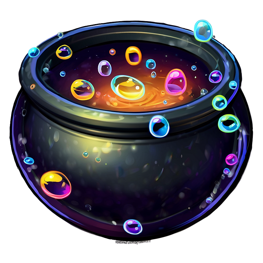 Witch Cauldron With Bubbles Png 71