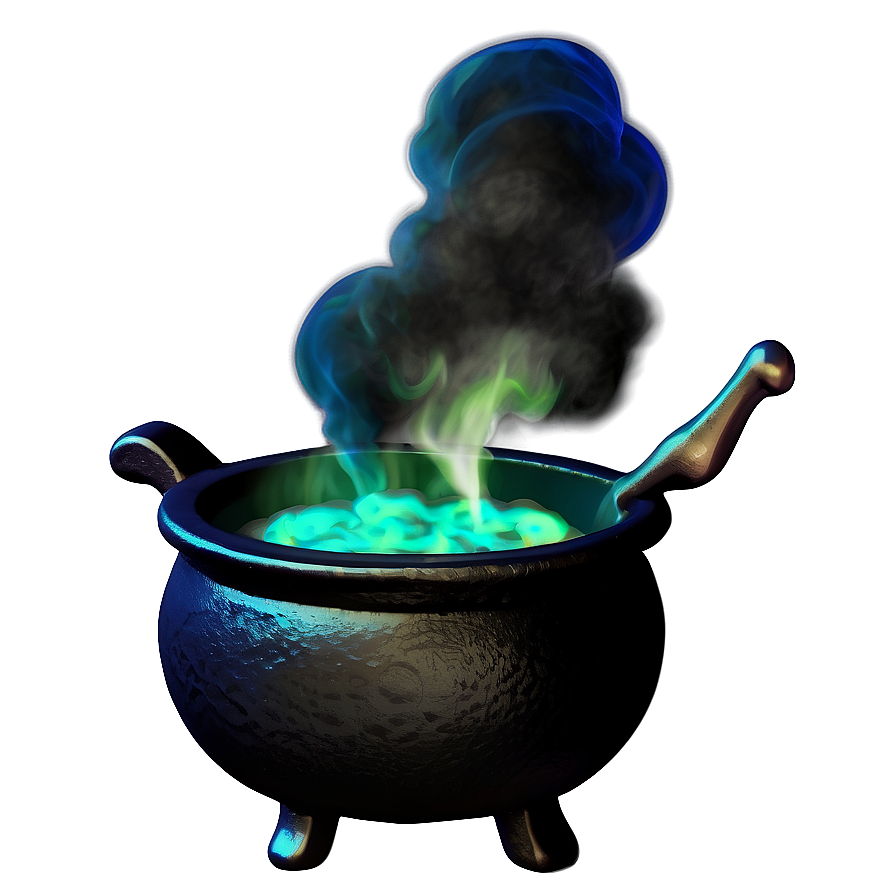 Witch Cauldron With Smoke Png Fux