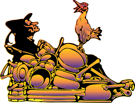 Witch Drummer Neon Art PNG with transparent background