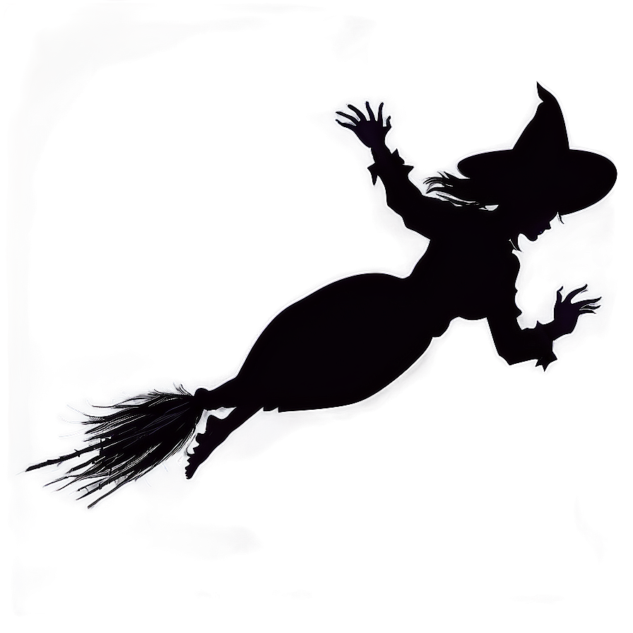 Witch Flying Silhouette Png 05062024