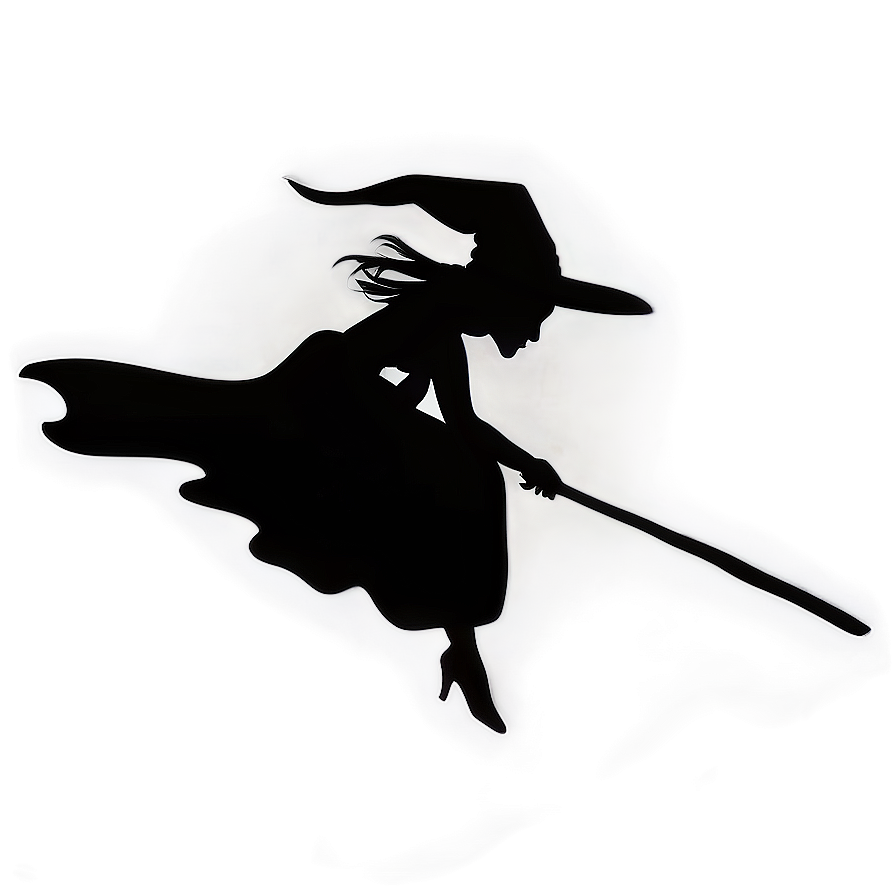 Witch Flying Silhouette Png Byr4