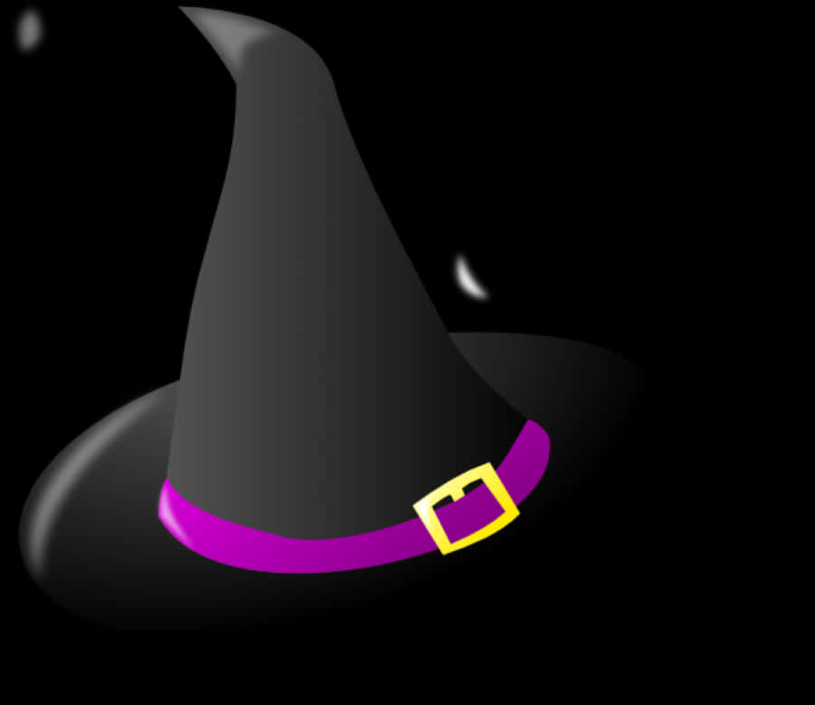 Witch Hat Iconic Design PNG image with a transparent background, free high-resolution download