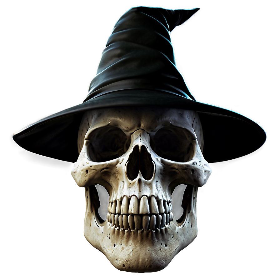 Witch Hat With Skulls Png Xnl