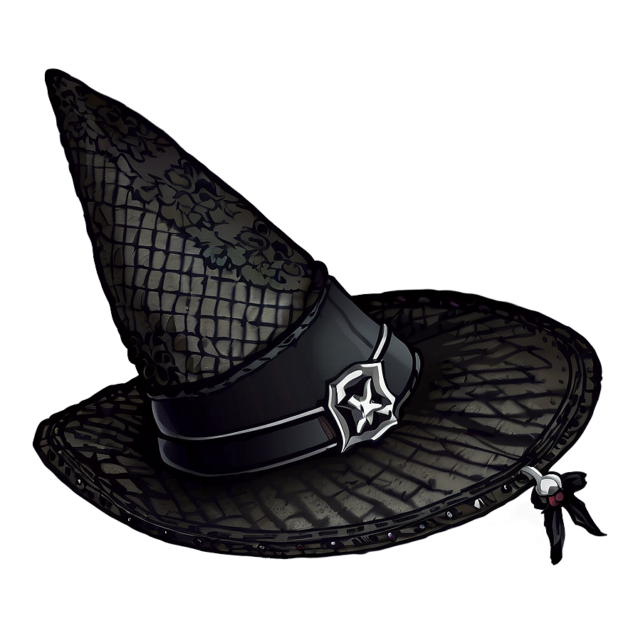 Witch Hat With Veil Png Pgk