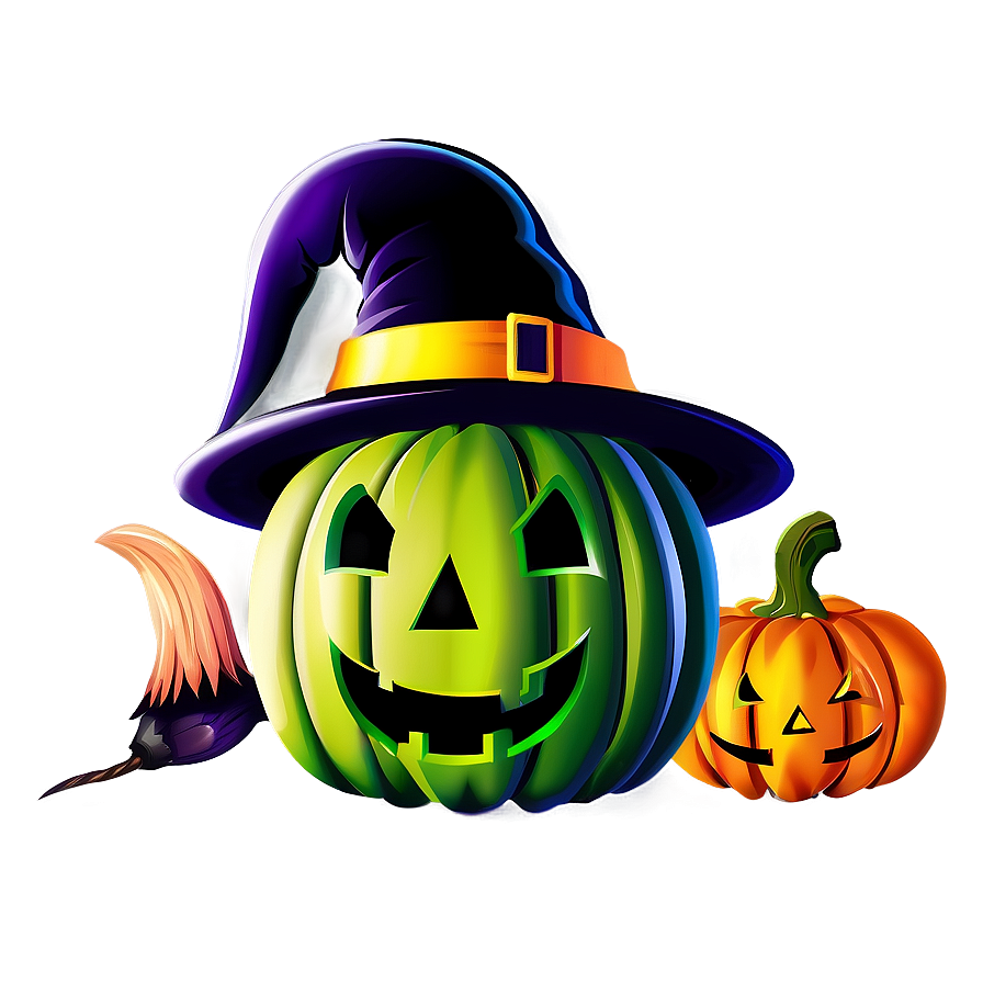 Witch Pumpkin Clipart Png Onv44