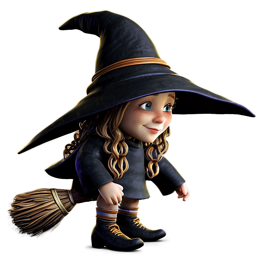 Witch Riding Broom Png Aqo7