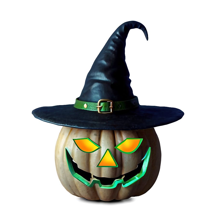 Witch's Pumpkin Head Png 06262024