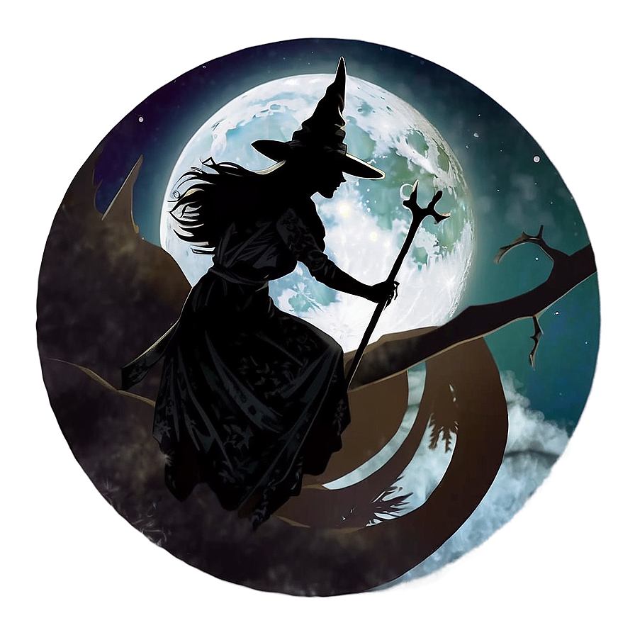 Witch Silhouette Moon Png Tia52