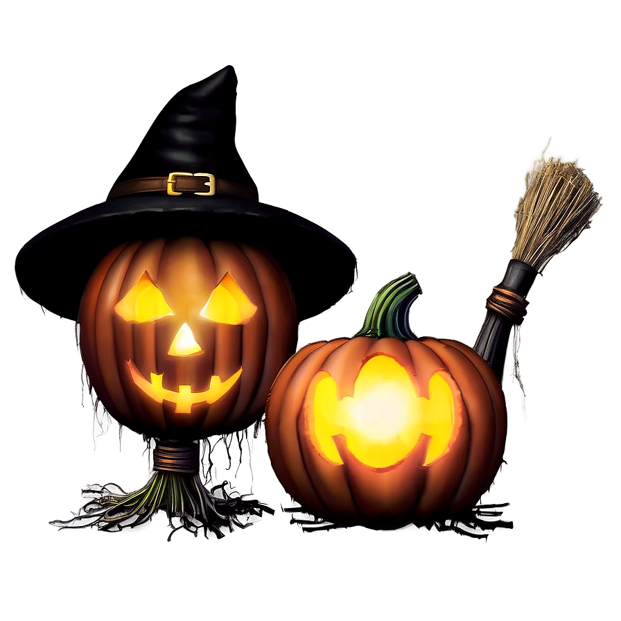 Witch-themed Halloween Decor Png 32