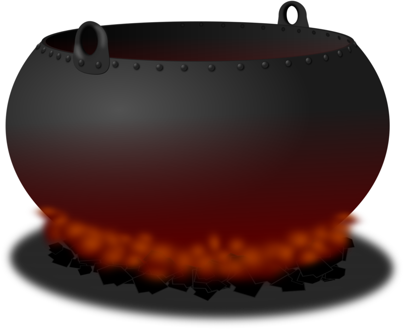 Cauldron, Pot, Fire, Heat, Cooking, Hell - Boiling Cauldron Png Gif, Transparent Png PNG with transparent background