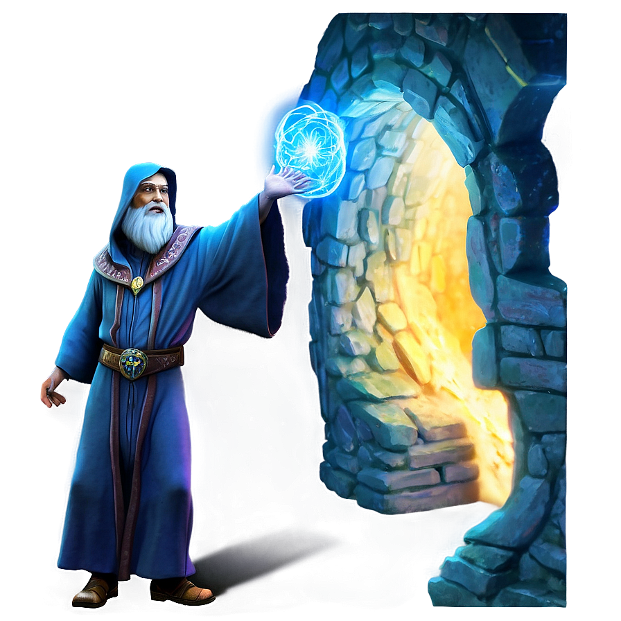 Wizard And Ethereal Portal Png 86