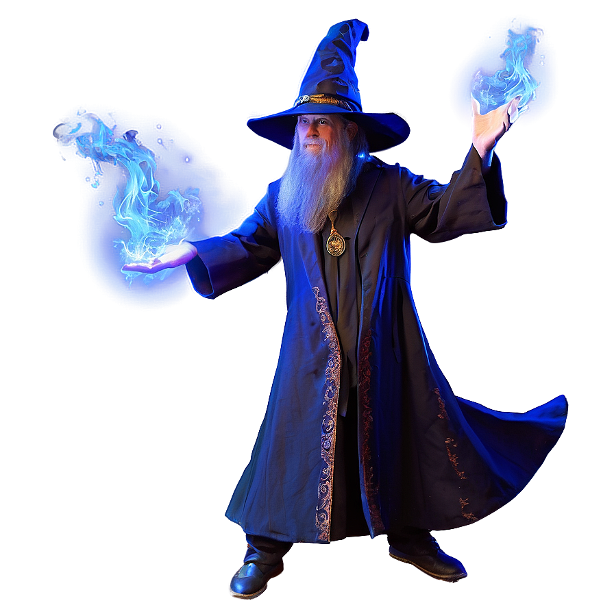 Wizard Conjuring Fire Beast Png 06112024