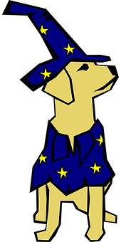Wizard Dogin Costume PNG with transparent background