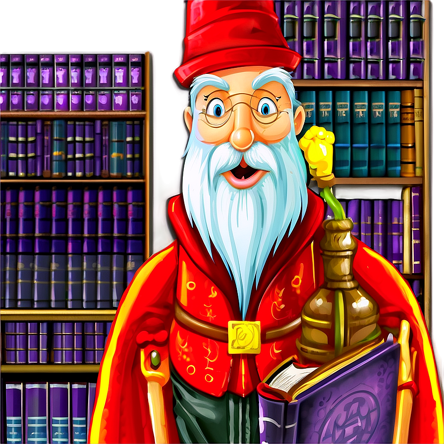 Wizard In Secret Library Png Pok6