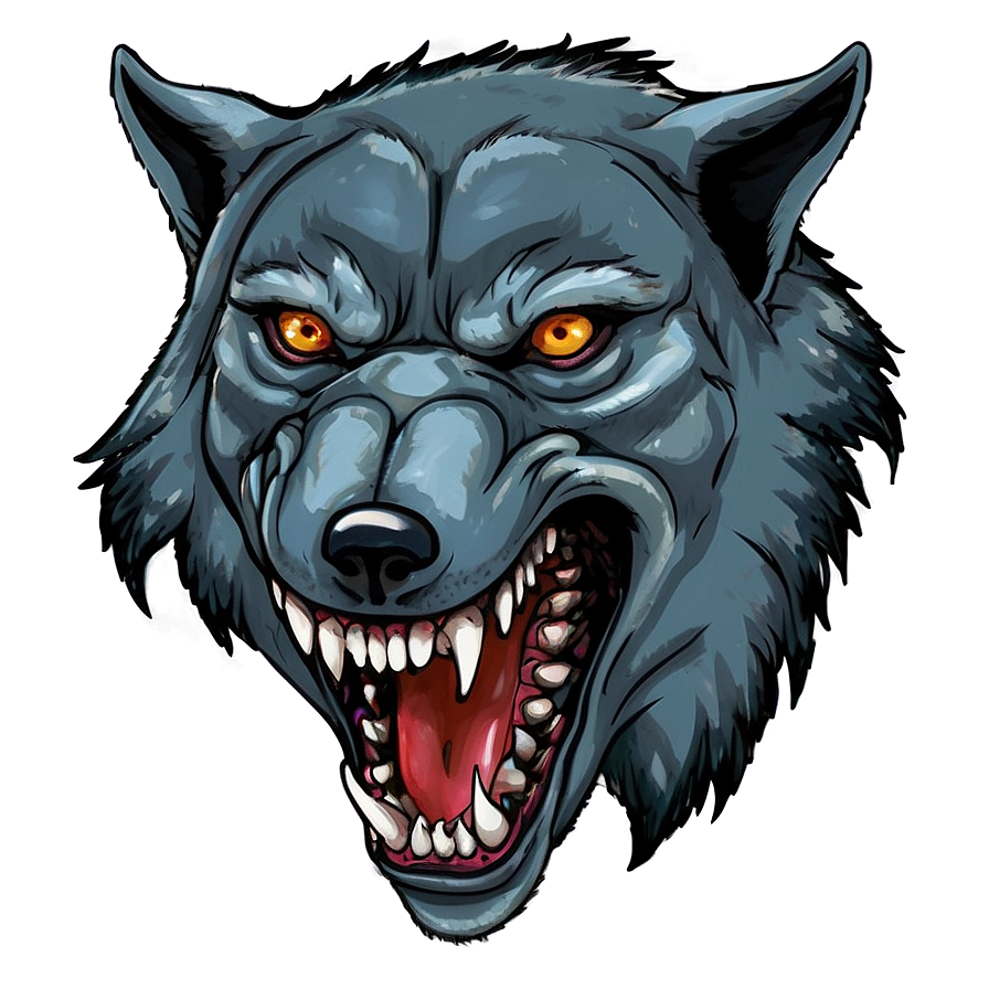 Wolf Face Horror Theme Png 88