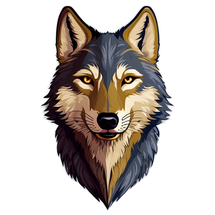 Wolf Face Illustration Png Mkd17