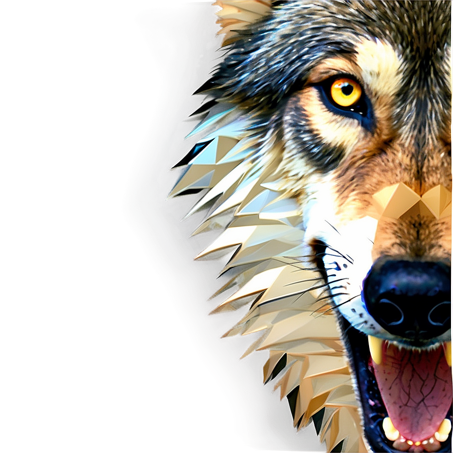 Wolf Face In Geometric Style Png Dpp