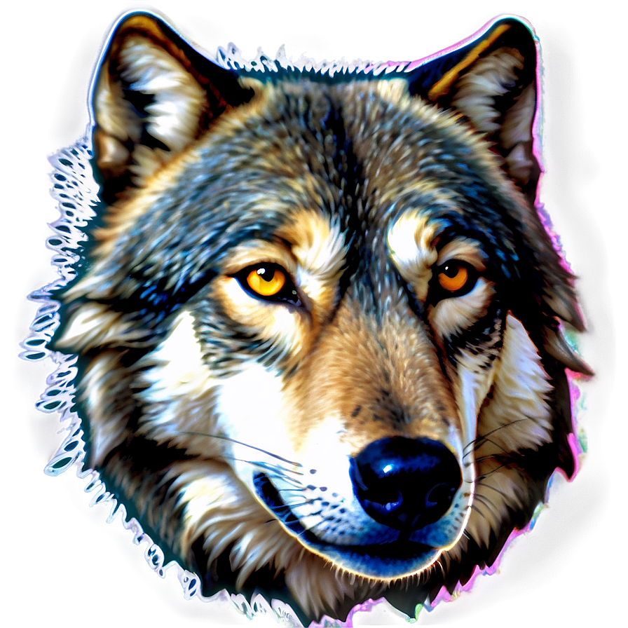 Wolf Face In Pop Art Png 06292024