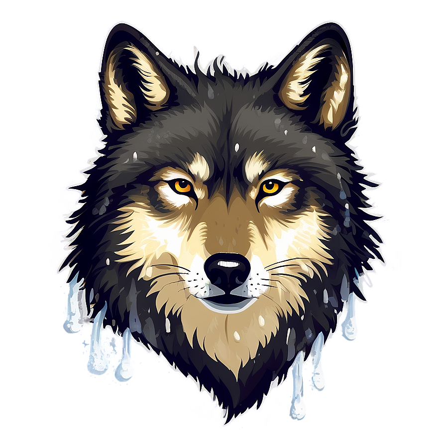 Wolf Face In Snowstorm Png Dxy