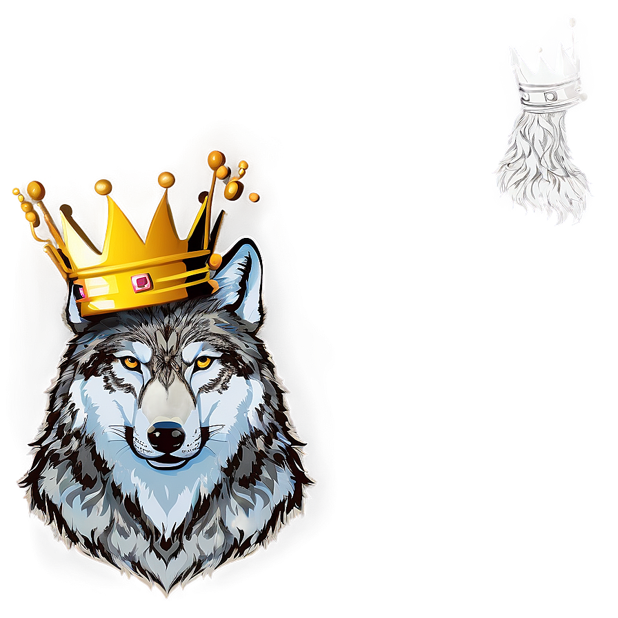 Wolf Face With Crown Png Rql96