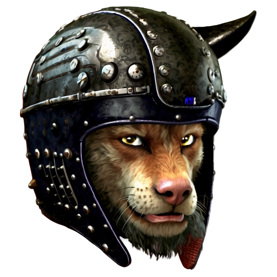 Wolf Head In Warrior Helmet Png 10