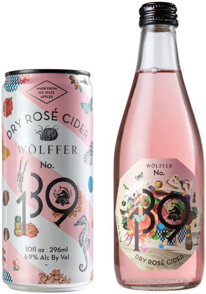 Wolffer Dry Rose Cider Canand Bottle