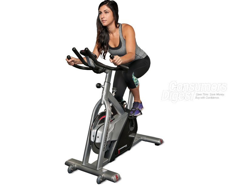 Woman Exercisingon Stationary Bike