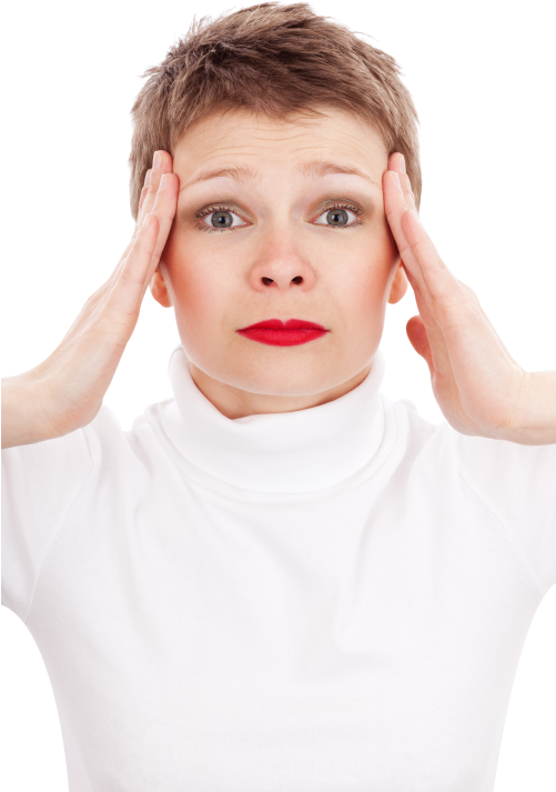Close Up Portrait Of Woman Suffering From Headache - Transparent Headache Png, Png Download PNG with transparent background