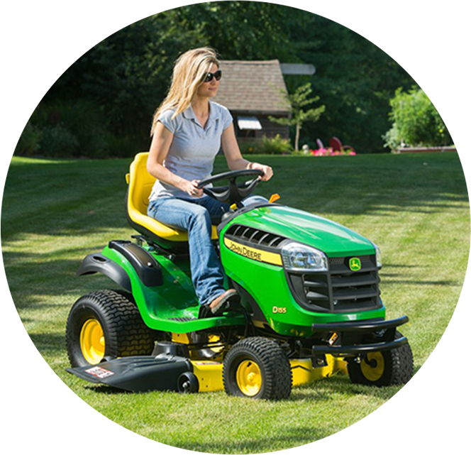 Woman Riding Lawn Mower, HD Png Download PNG with transparent background