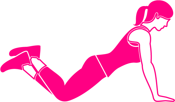 Woman Performing Push Up Exercise Silhouette