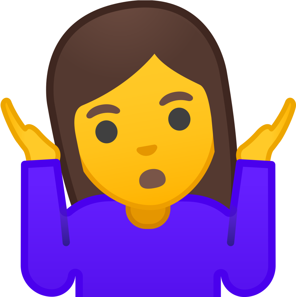 Woman Shrugging Icon - Dont Know Emoji Png, Transparent Png PNG with transparent background